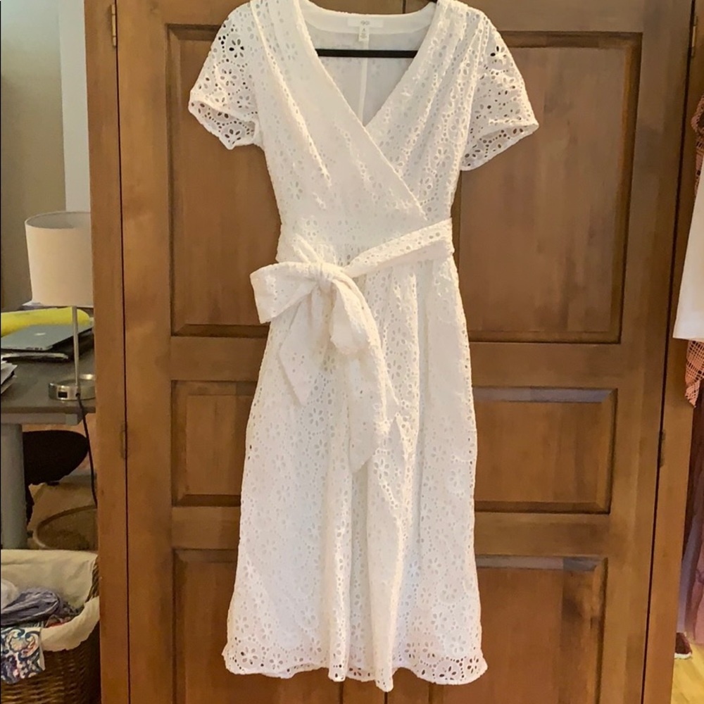 White eyelet midi dress Nordstrom